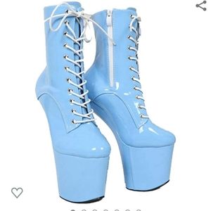 blue pleaser boots